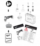 Milwaukee 4000456030 M18HKP-201C IN2 Cordless Knockout Tool Spare Parts